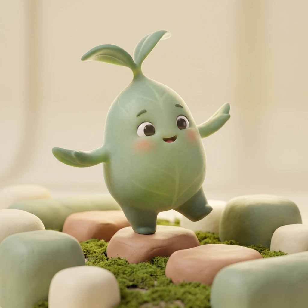 The Rooted sprout balancing through an obstacle course