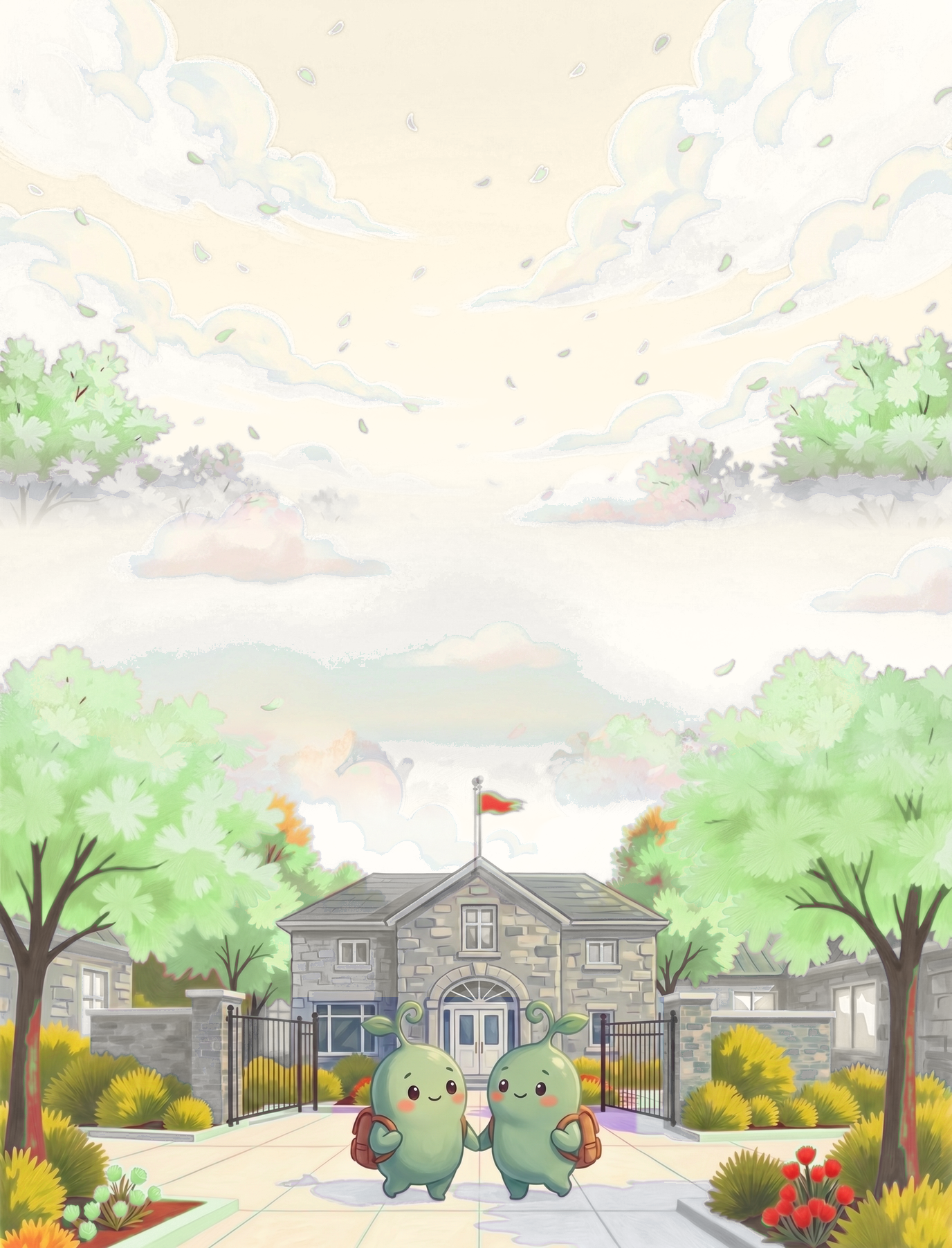 A journey from the sky down to school